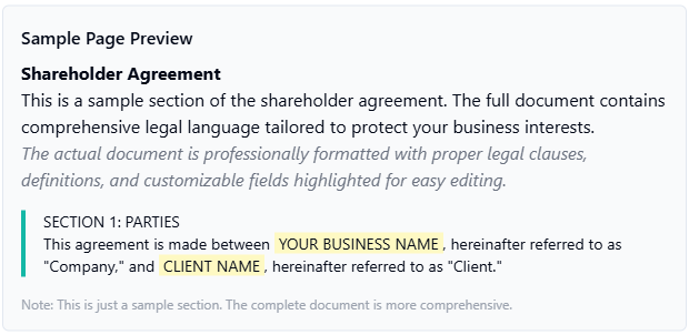 Shareholder Agreement